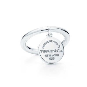 Return To Tiffany Round Tag Ring | Size 6 | Silver